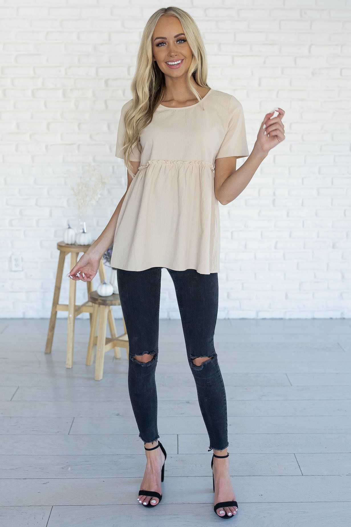 Perfect Days Modest Blouse Tops vendor-unknown