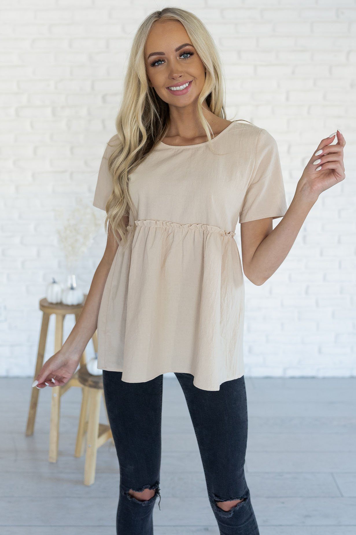 Perfect Days Modest Blouse Tops vendor-unknown