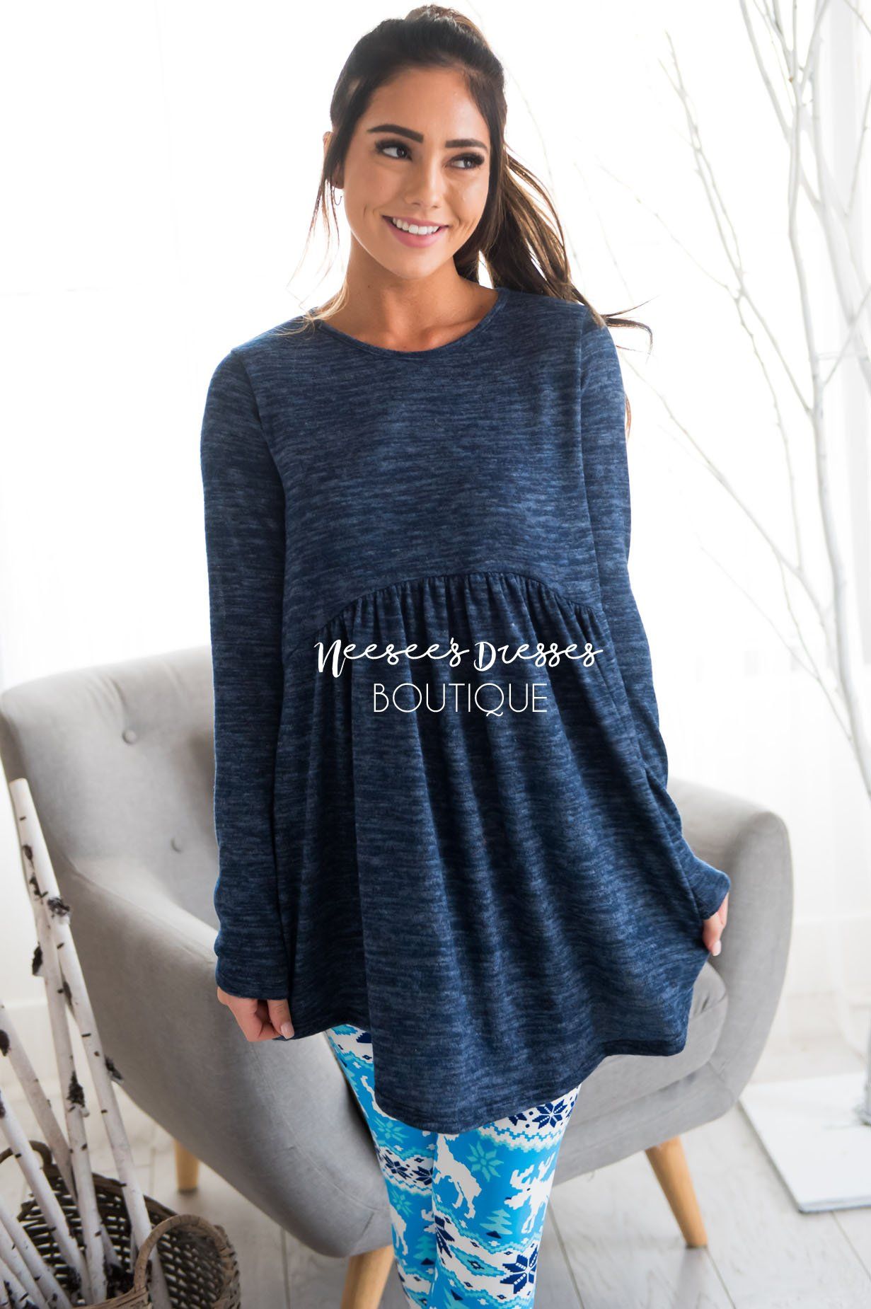 Soft Babydoll Sweater Modest Dresses vendor-unknown
