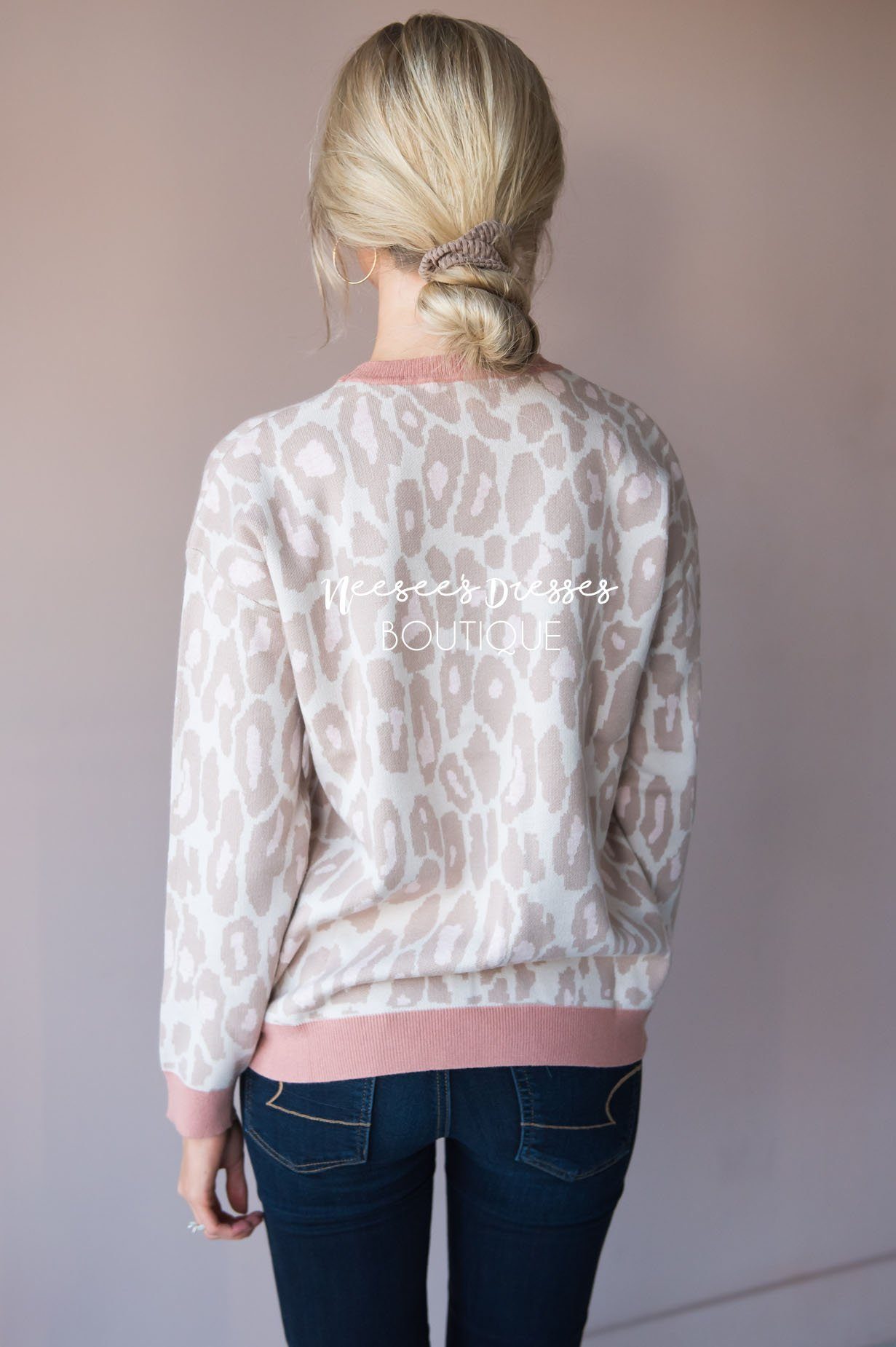 Stand By Me animal print sweater Tops vendor-unknown