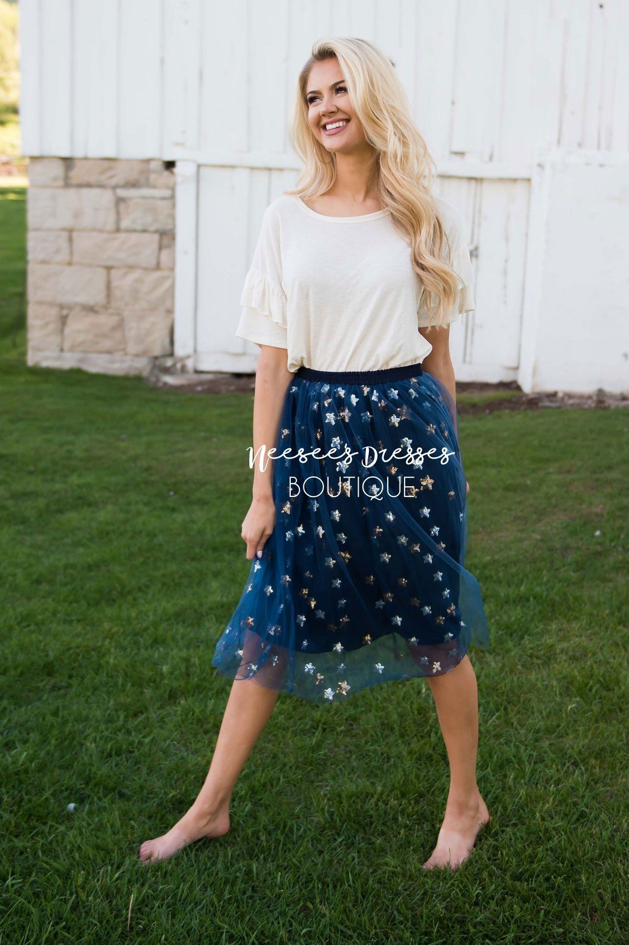 FREE Sequin Star Tulle Skirt Skirts vendor-unknown