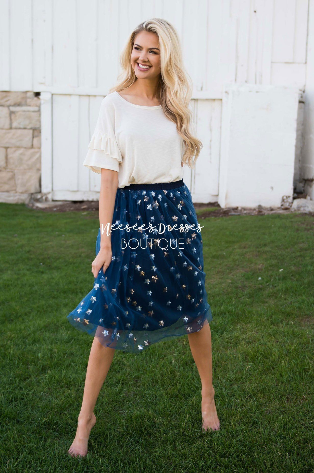 FREE Sequin Star Tulle Skirt Skirts vendor-unknown