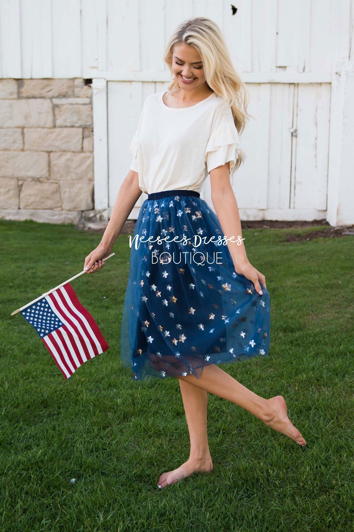 FREE Sequin Star Tulle Skirt Skirts vendor-unknown