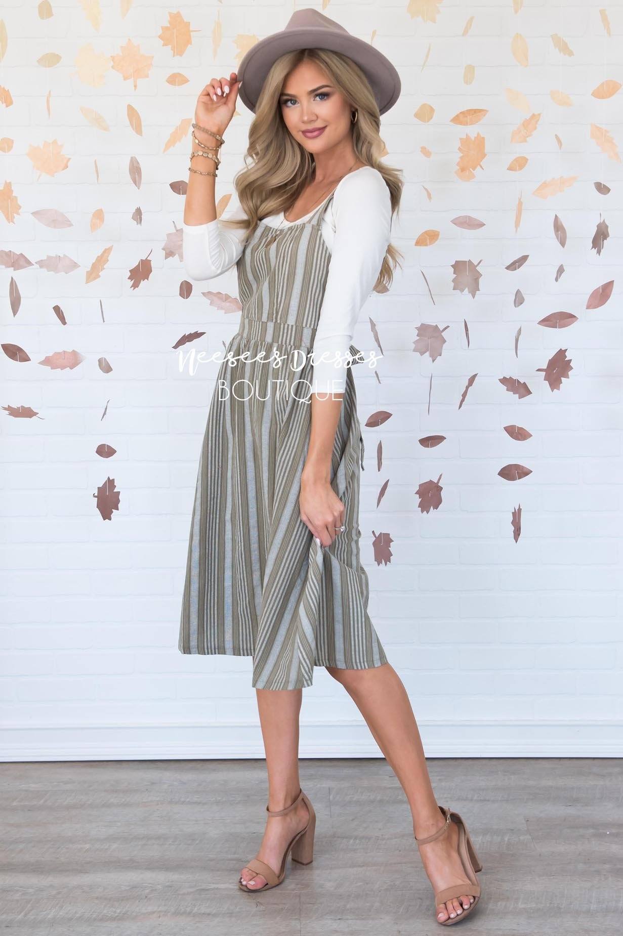 The Averi Overall Dress Modest Dresses vendor-unknown