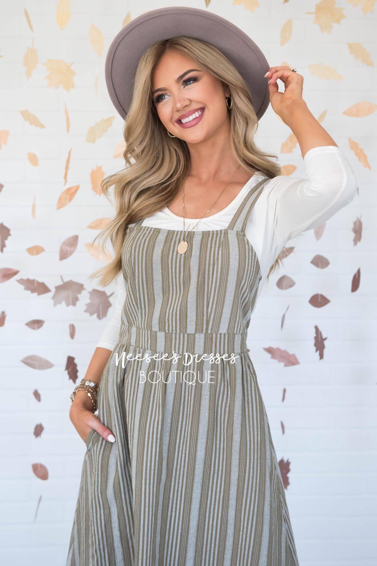 The Averi Overall Dress Modest Dresses vendor-unknown