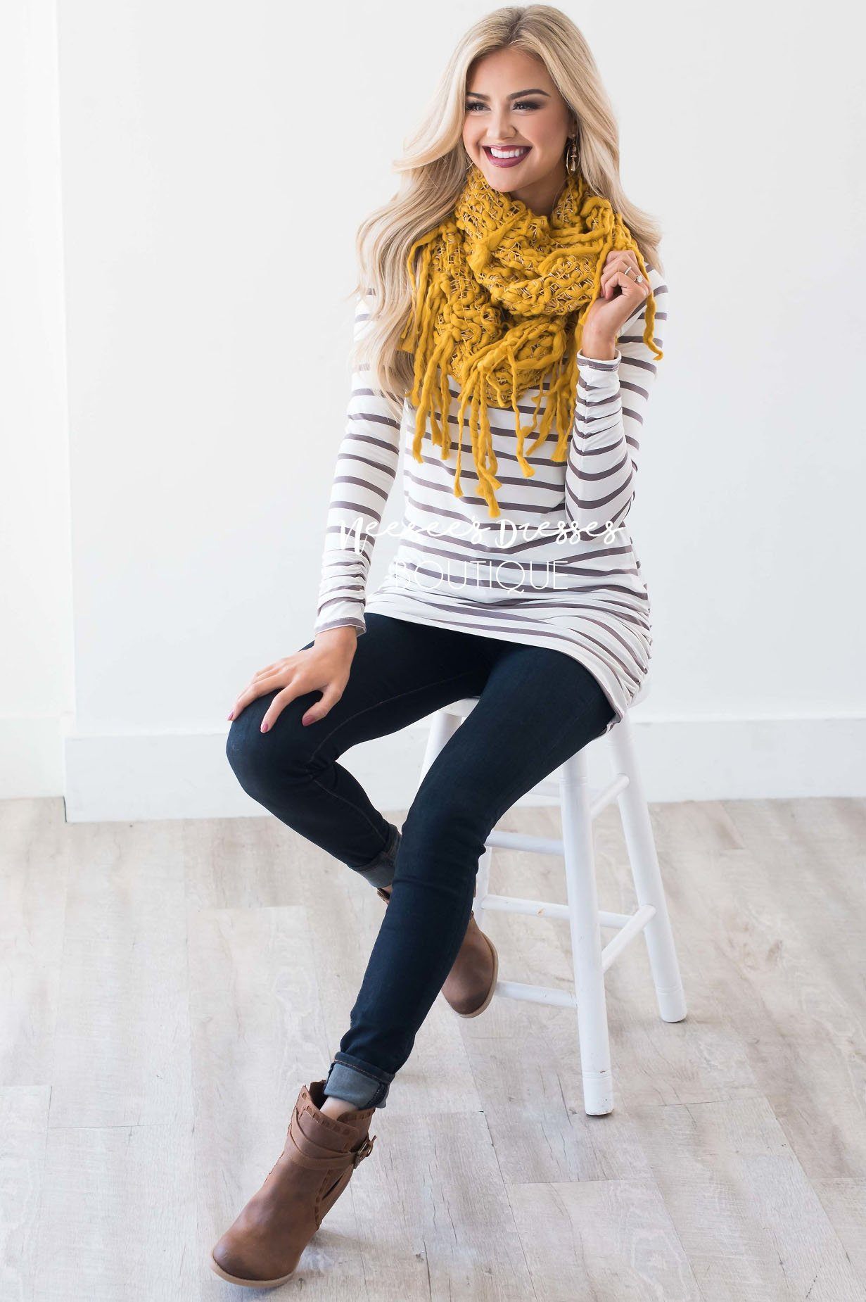 Essential Elements Lurex Tassel Infinity Scarf Accessories & Shoes Hana