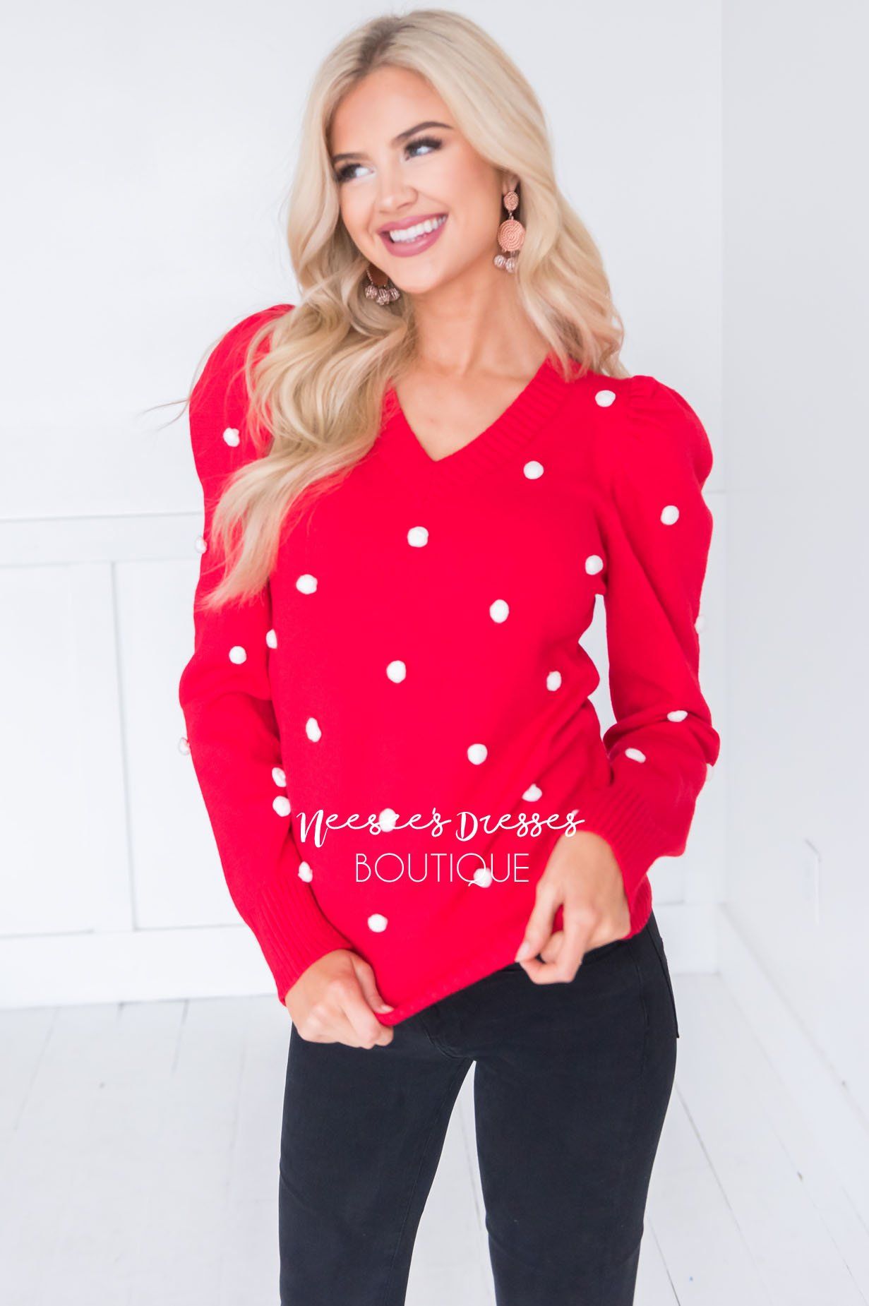 Sweetheart Sweater Modest Dresses vendor-unknown