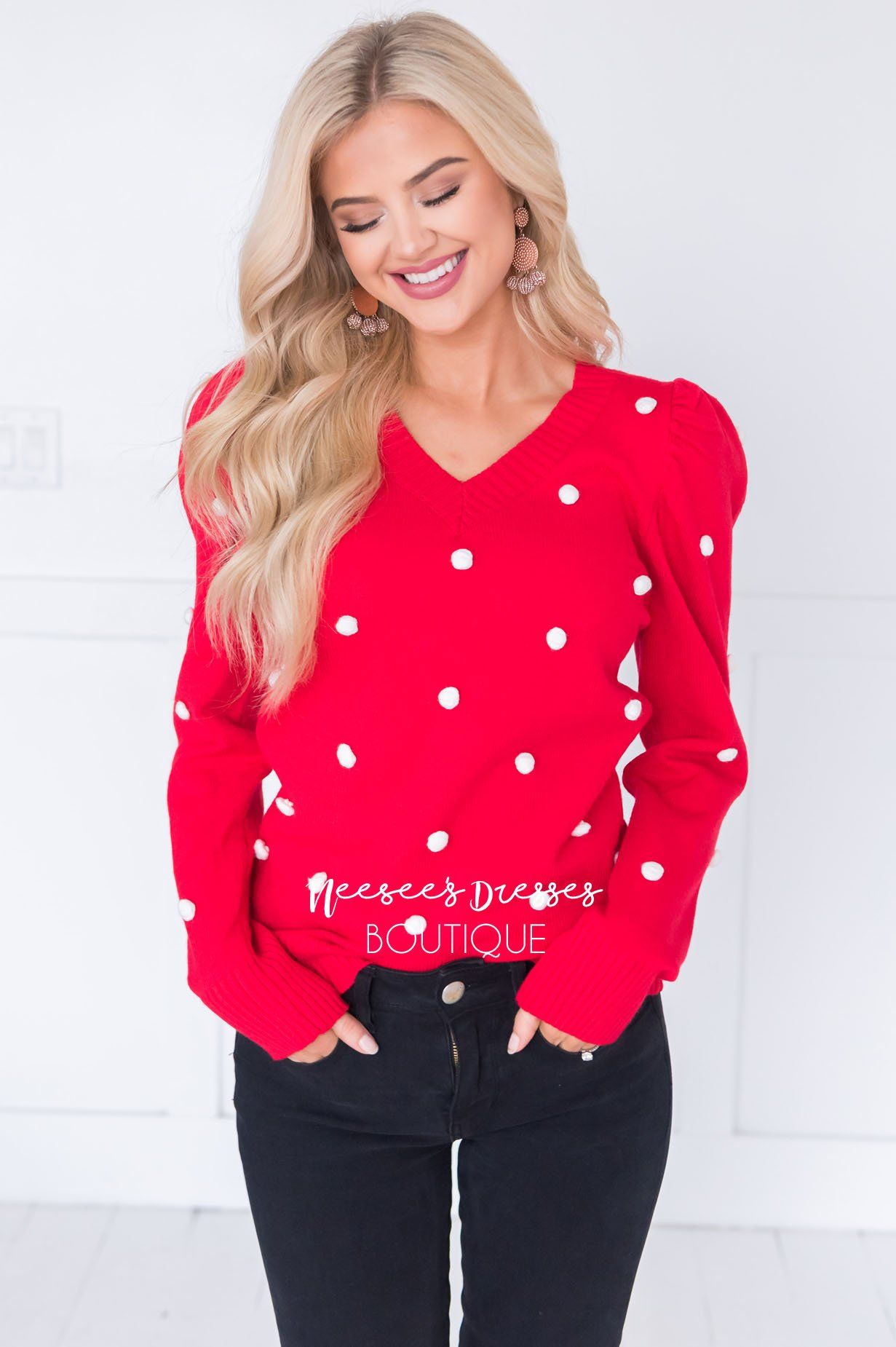 Sweetheart Sweater Modest Dresses vendor-unknown