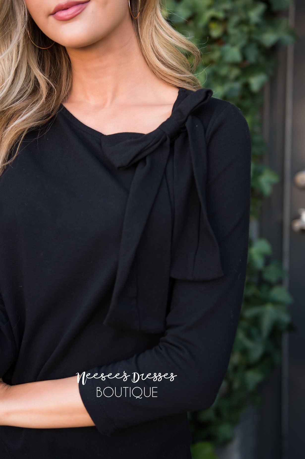 Take a Bow solid top Tops vendor-unknown