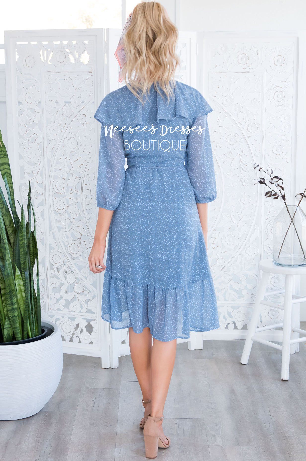 The Taniya Wrap Dress Modest Dresses vendor-unknown