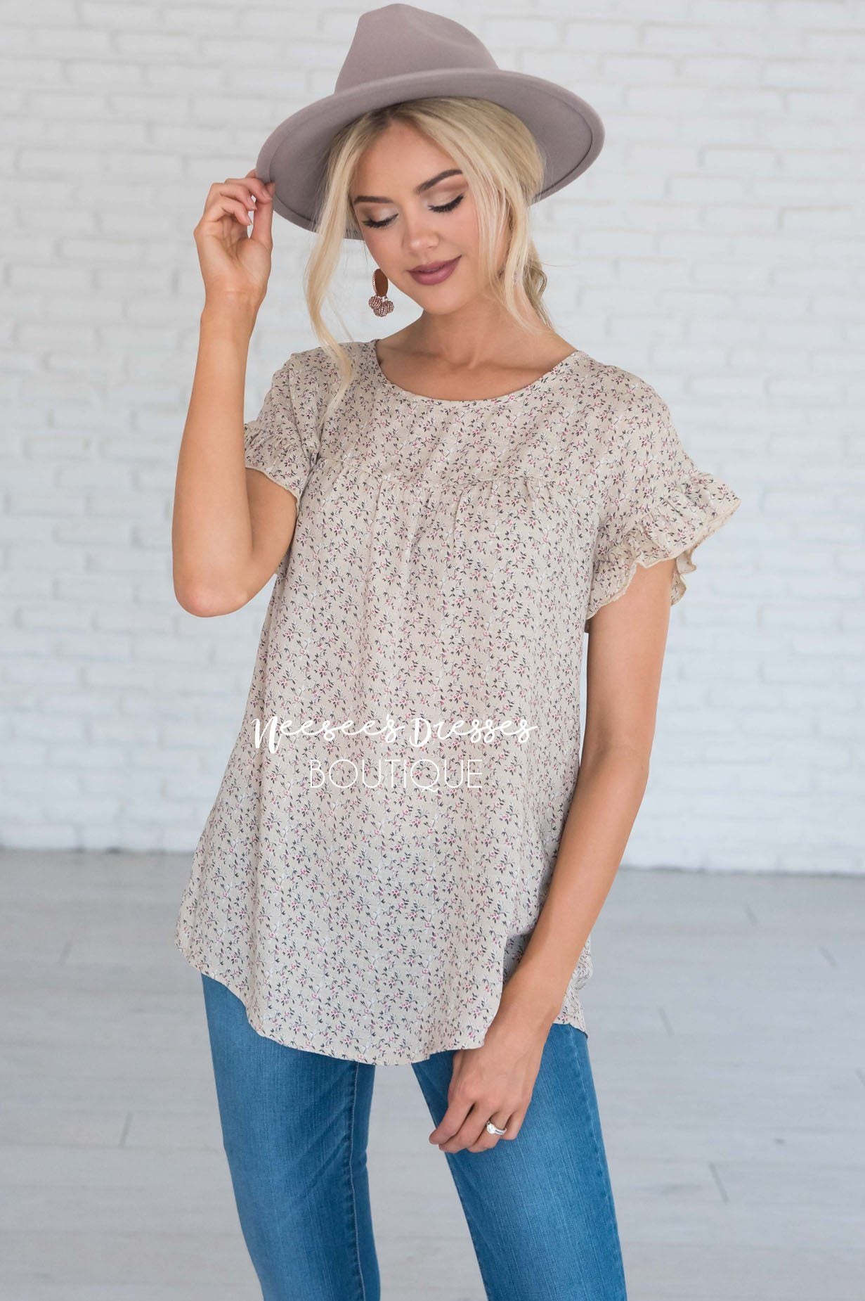 All The Best Memories Floral Top Modest Dresses vendor-unknown