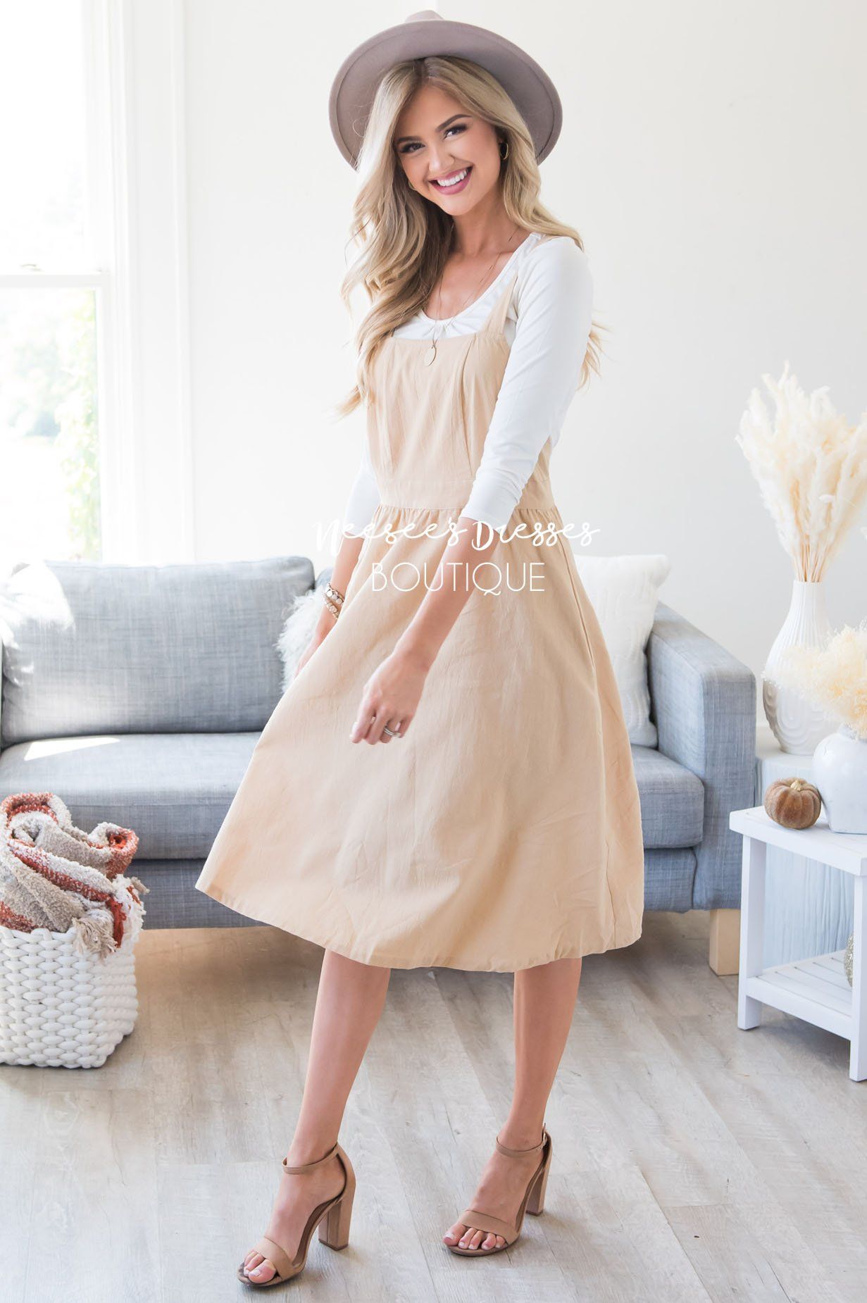 The Averi Overall Dress Modest Dresses vendor-unknown