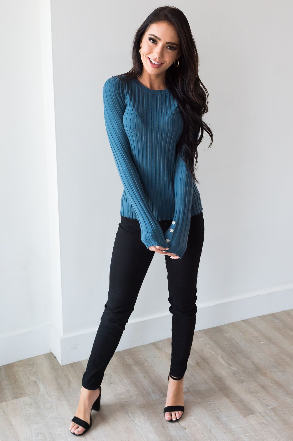 Never Wanted More Button Sleeve Top Tops vendor-unknown