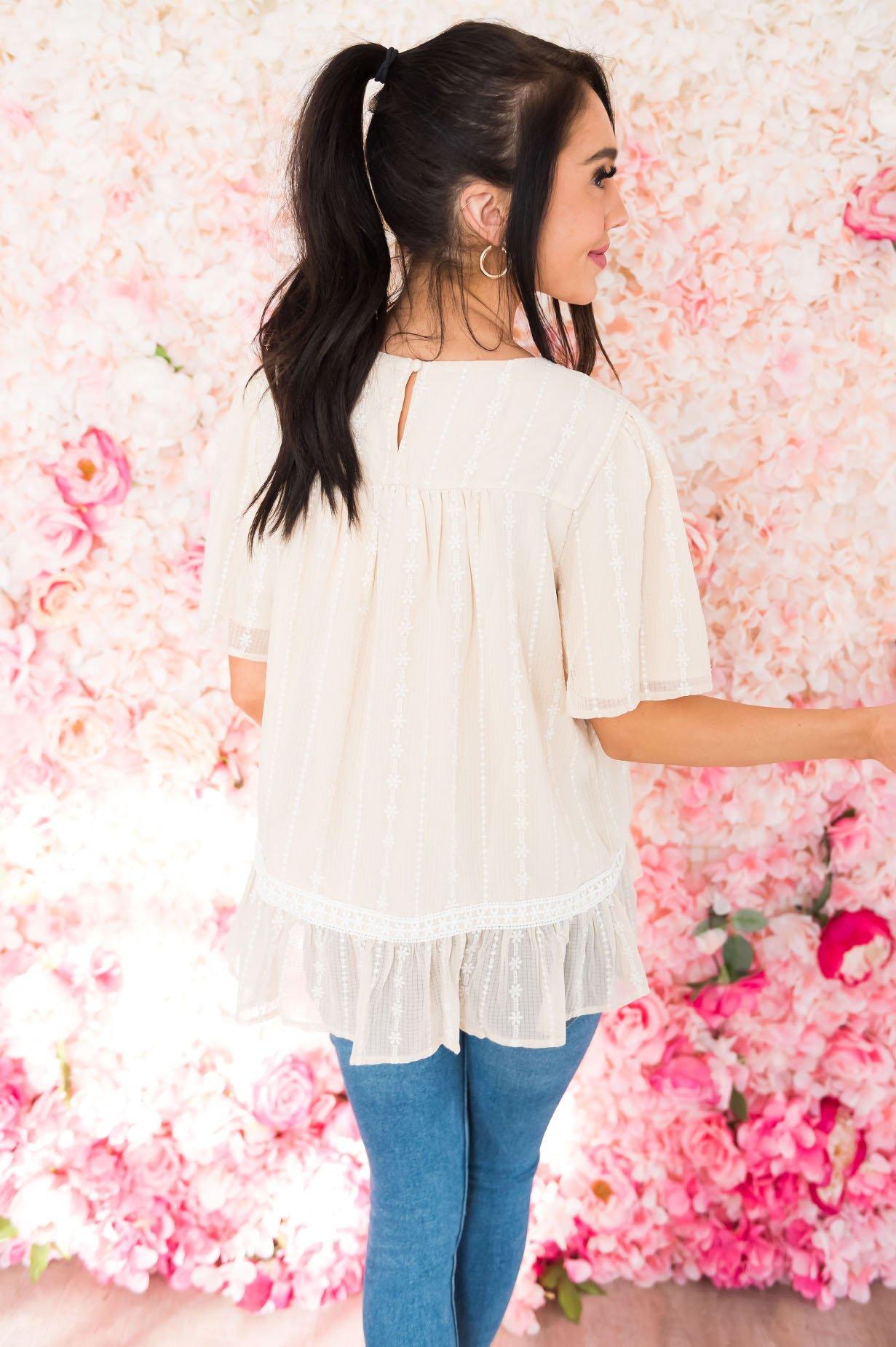 Tea Time Modest Blouse Modest Dresses vendor-unknown