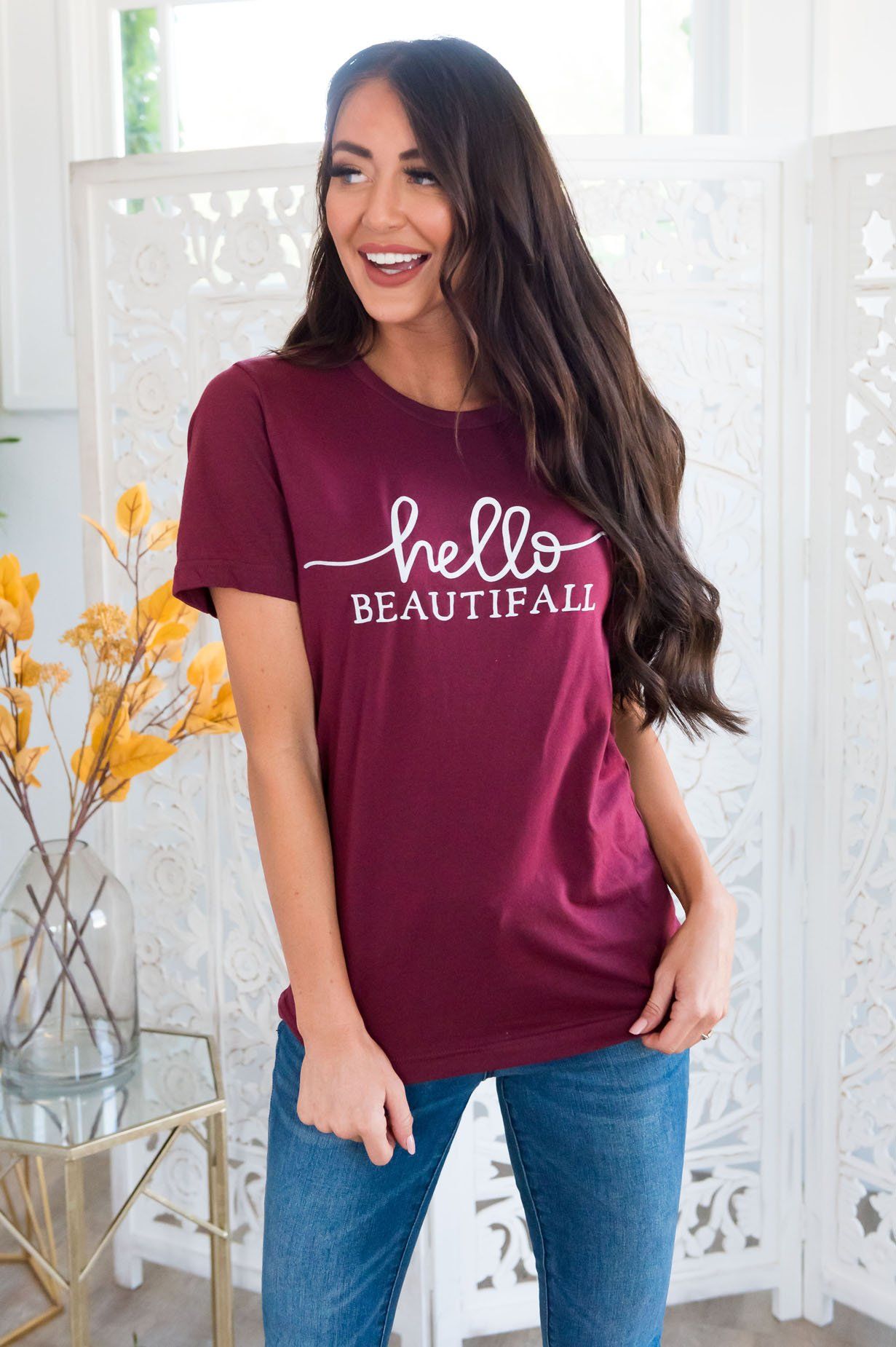 Hello Beautifall Modest Tee Modest Dresses vendor-unknown