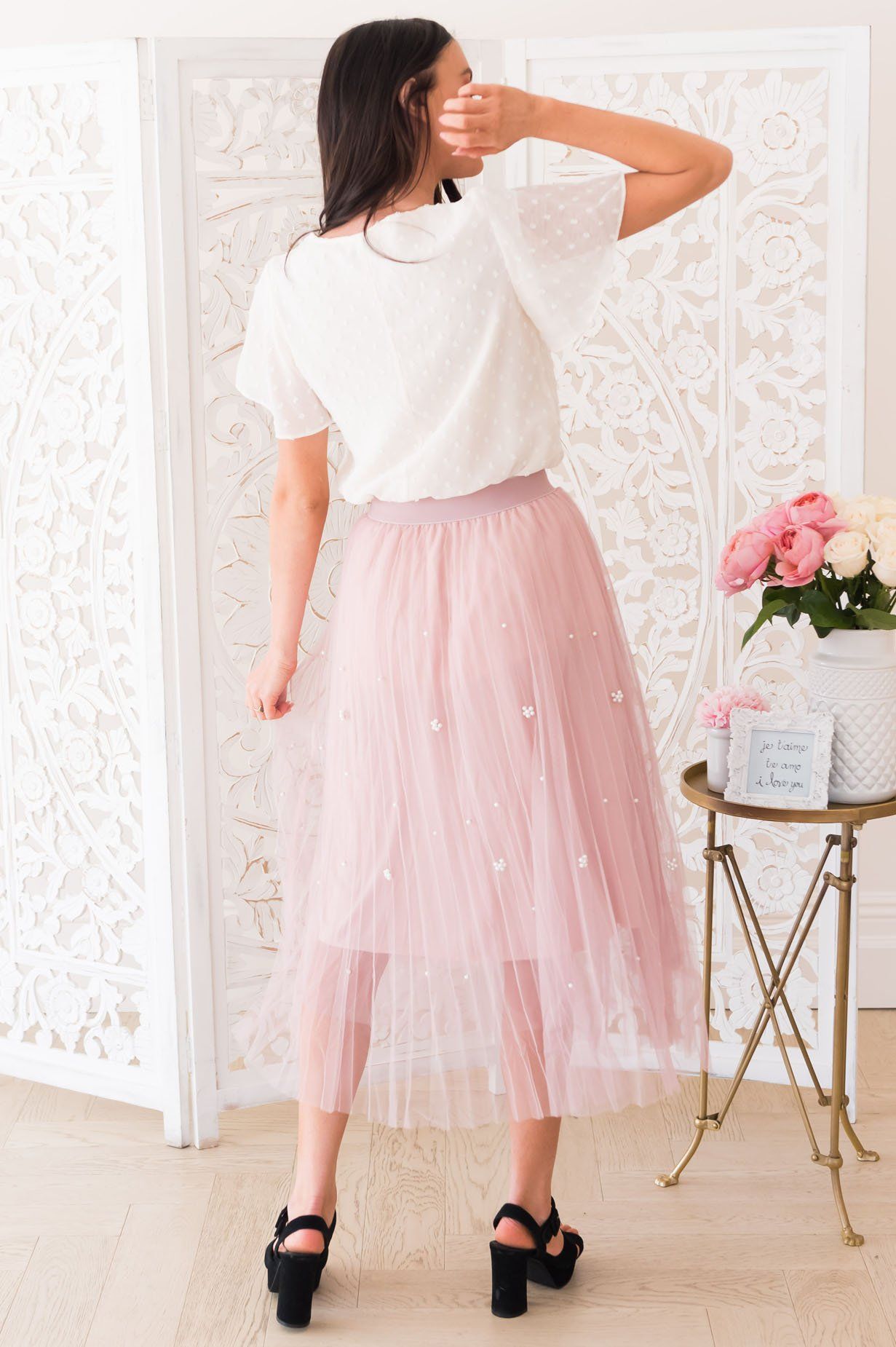 Simply Dazzling Modest Tulle Skirt NeeSee's Dresses
