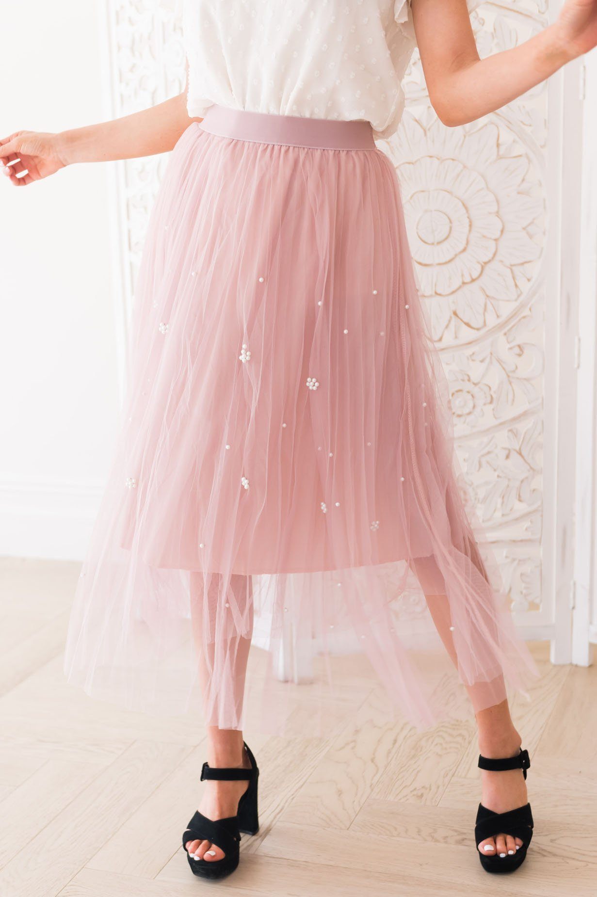 Simply Dazzling Modest Tulle Skirt NeeSee's Dresses