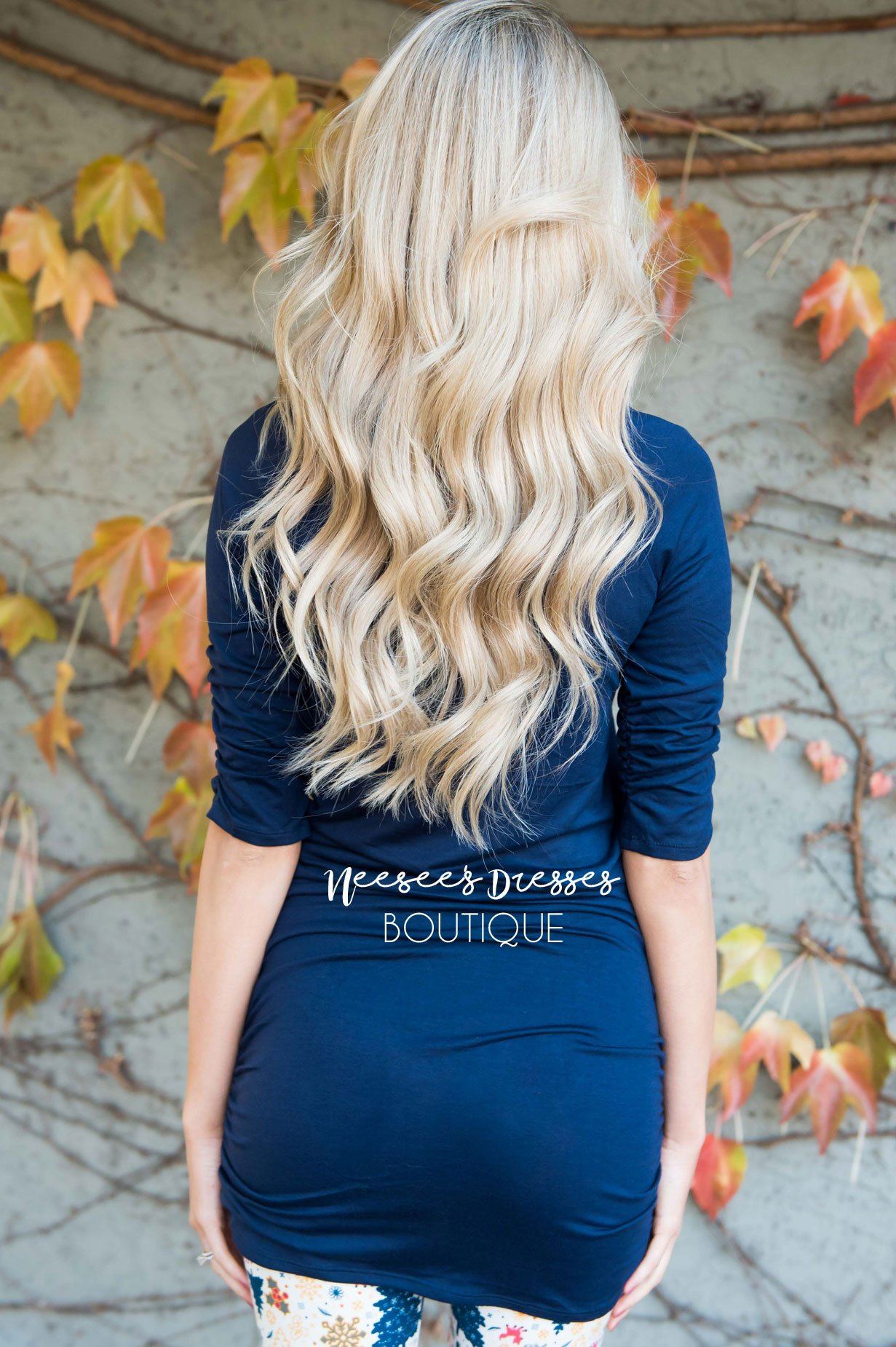 Side Ruche Tunic Tops vendor-unknown