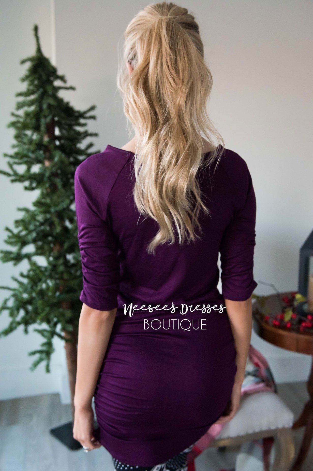 Side Ruche Tunic Tops vendor-unknown