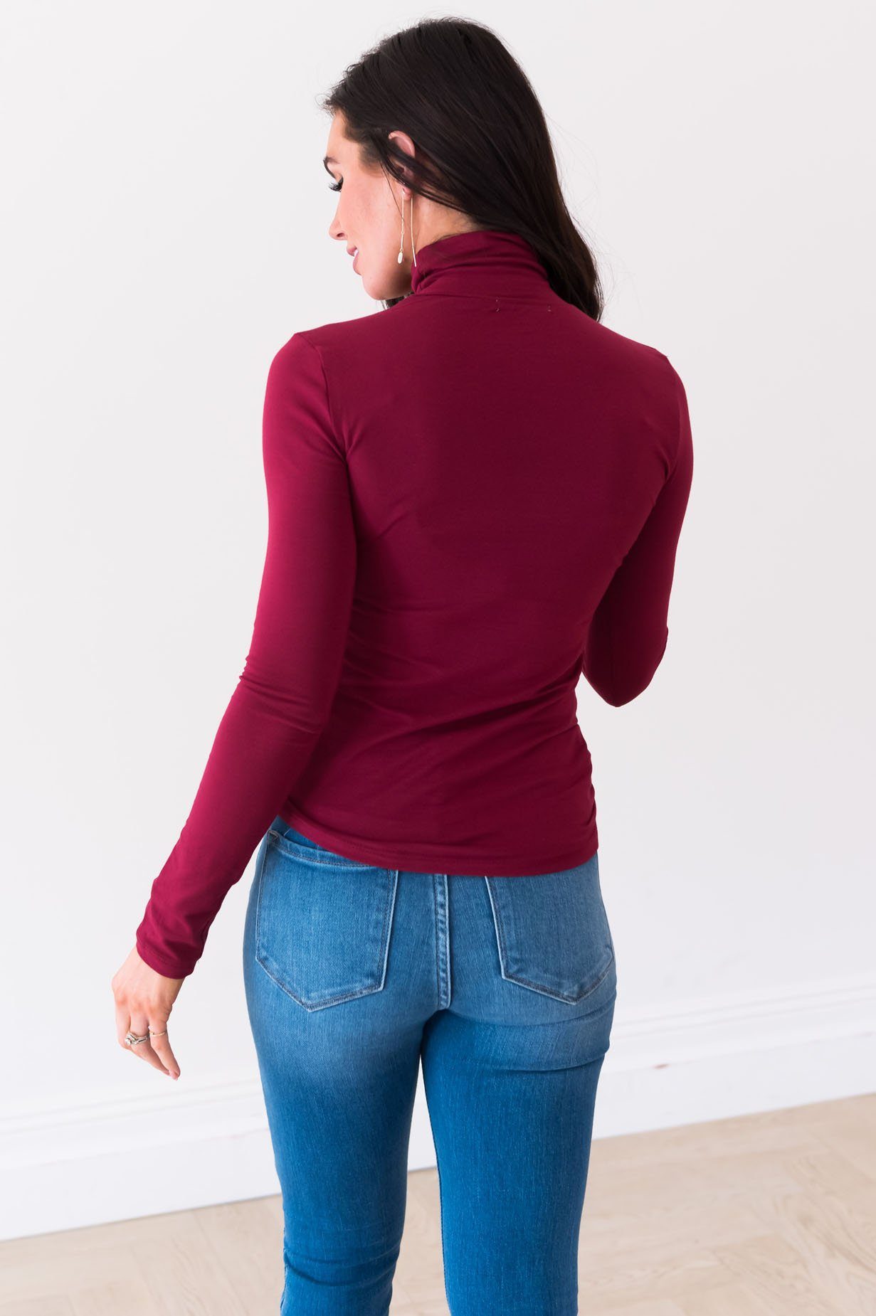 Get Close To Me Modest Turtleneck Tops vendor-unknown