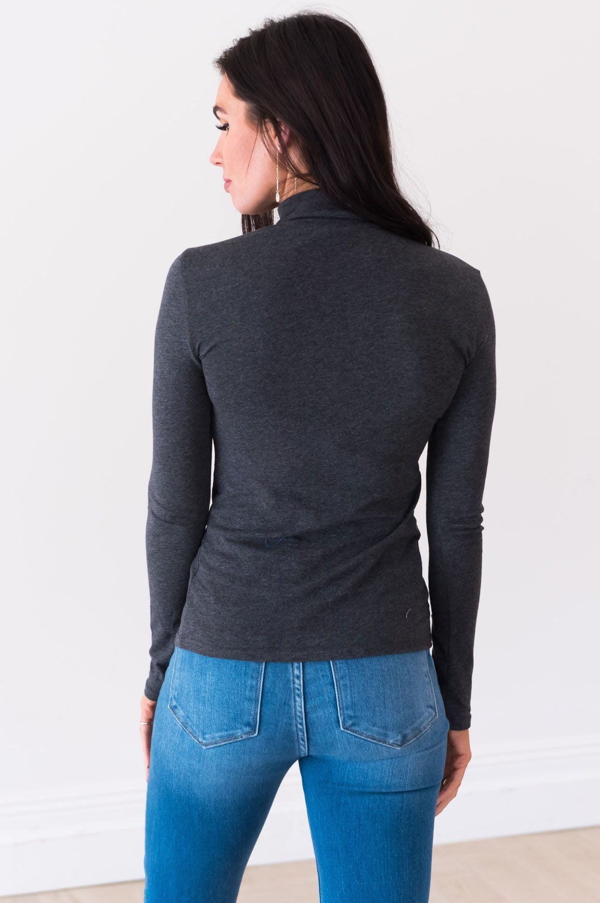 Get Close To Me Modest Turtleneck Tops vendor-unknown