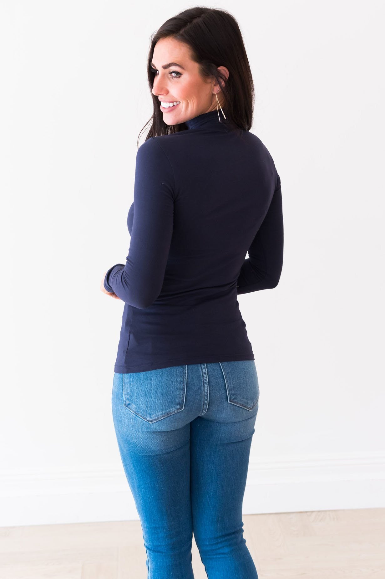 Get Close To Me Modest Turtleneck Tops vendor-unknown