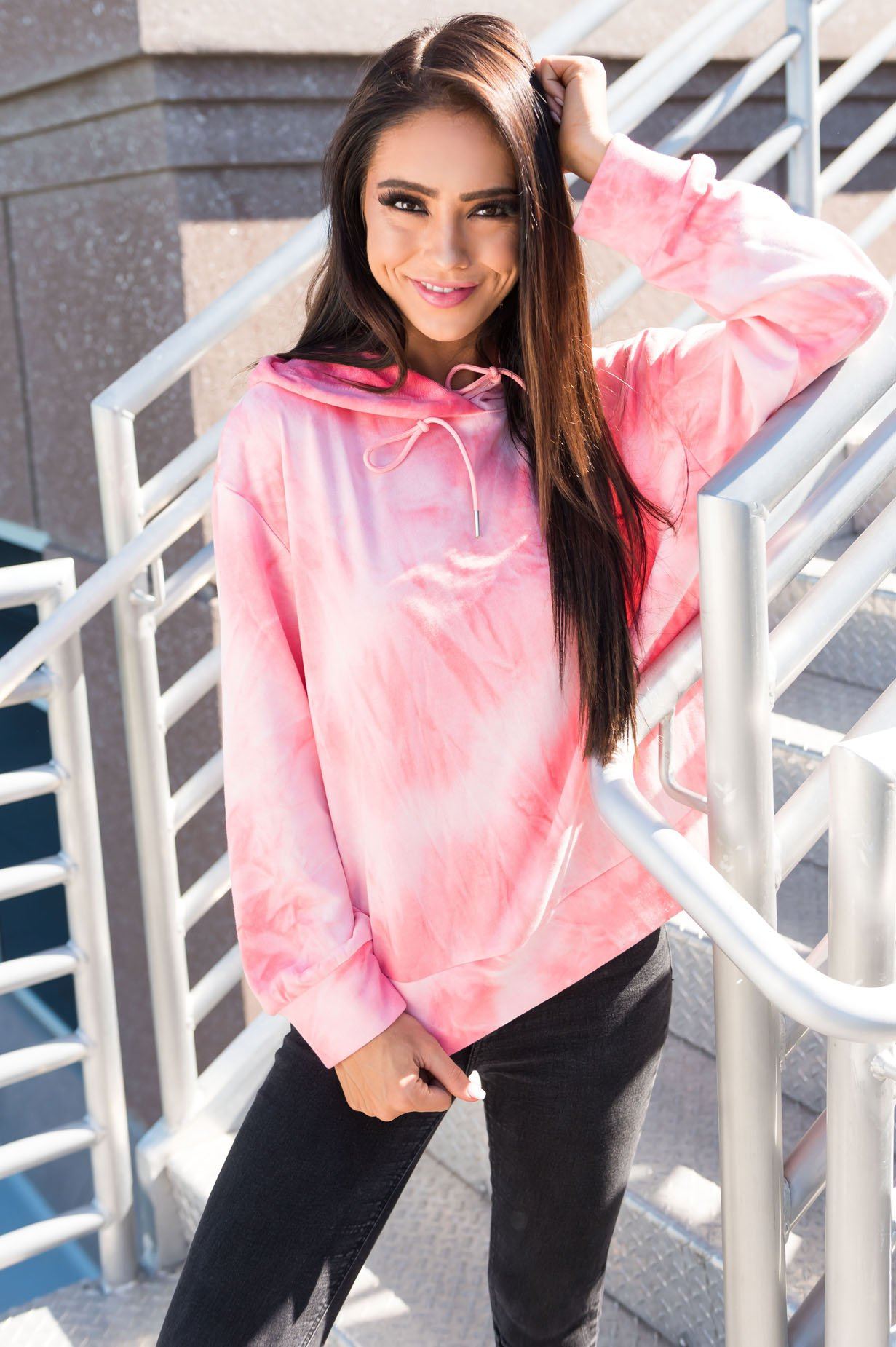 Throw Back Tie Dye Hoodie Modest Dresses vendor-unknown