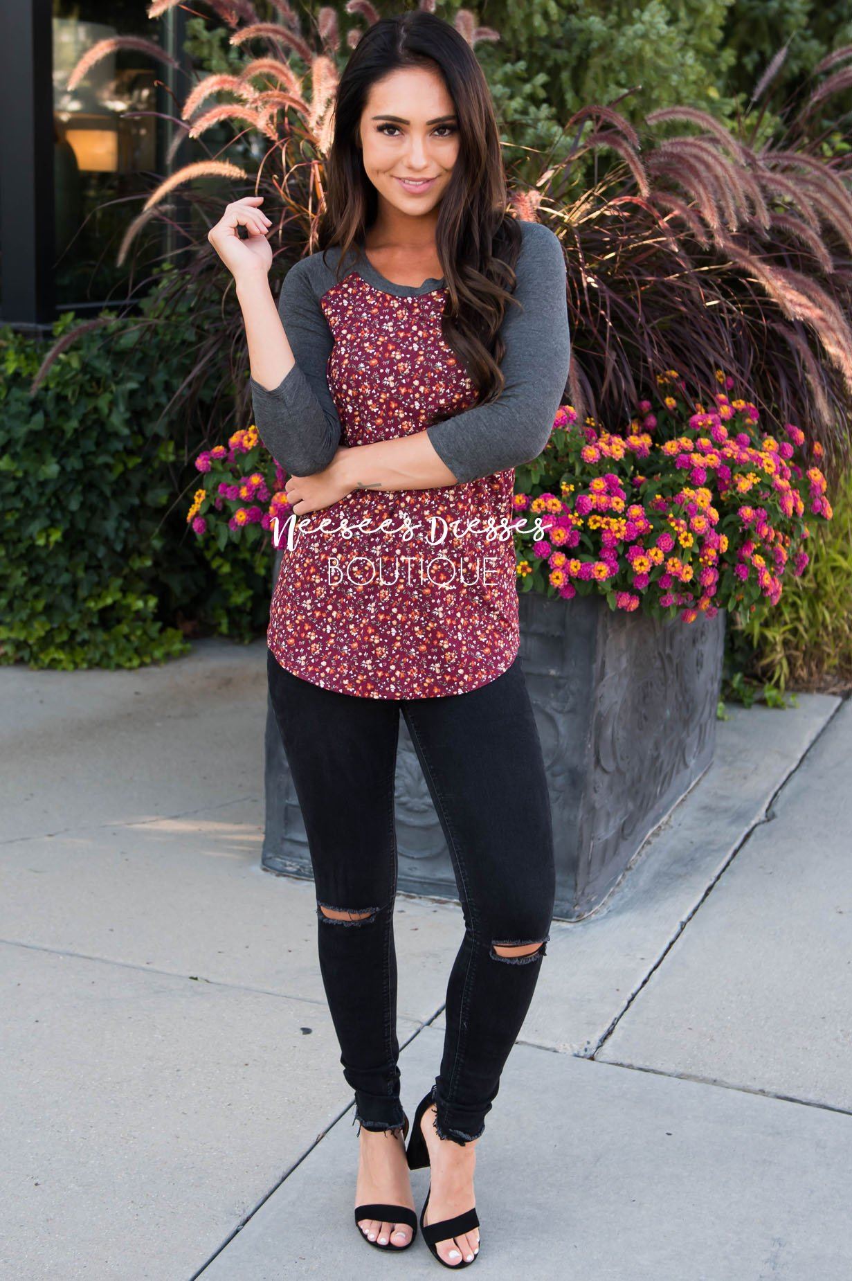 We Stick Together floral top Modest Dresses vendor-unknown