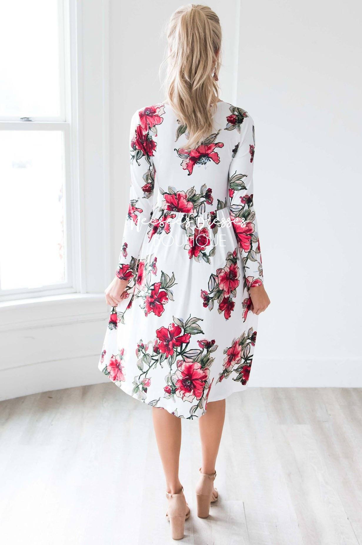 The Maria Cross Front Dress Modest Dresses vendor-unknown