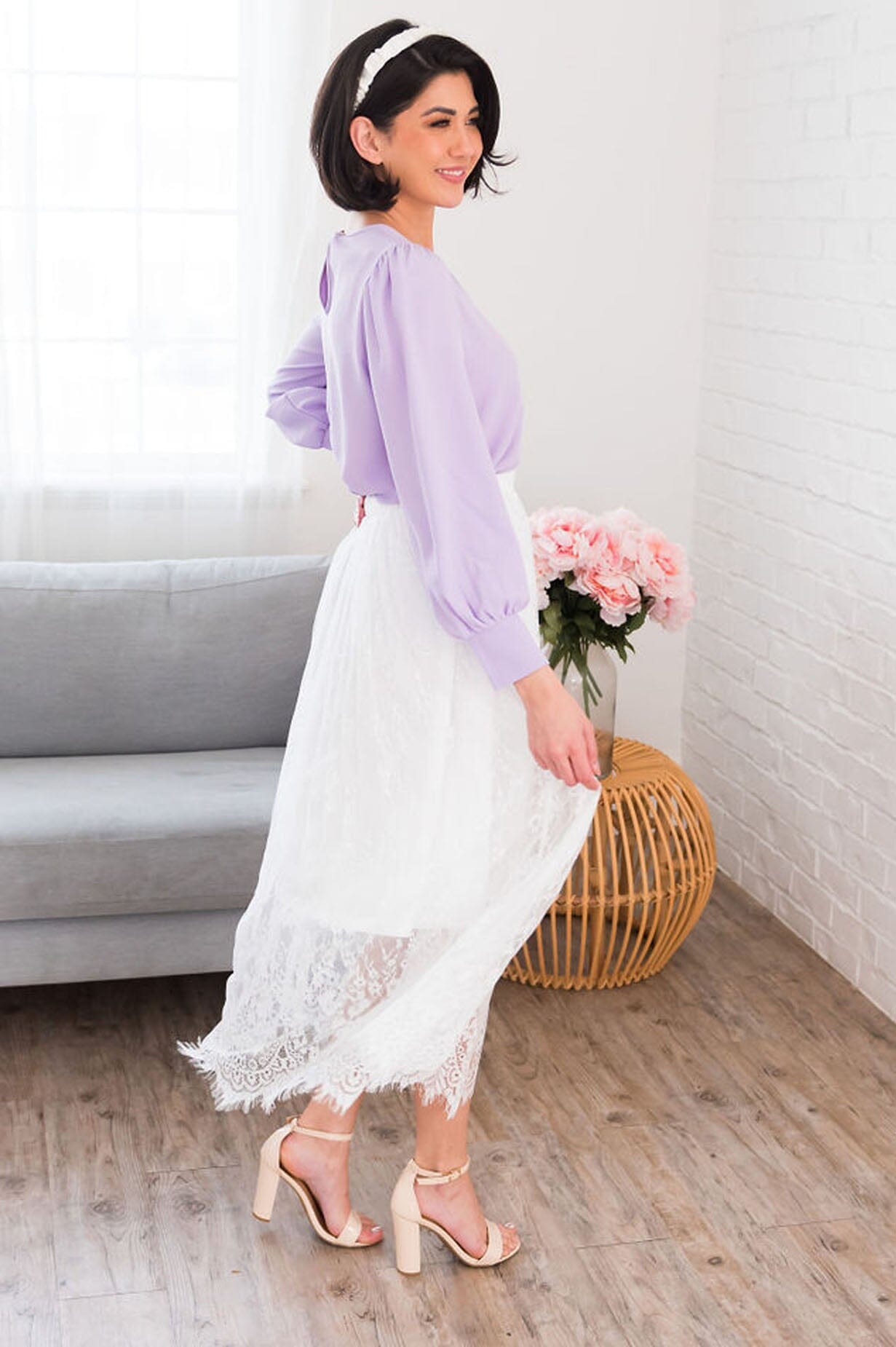 Delicate Lace Modest Maxi Skirt Skirts vendor-unknown