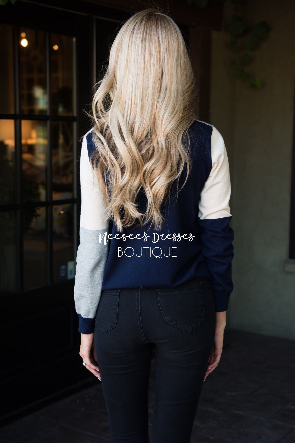 Pay it Forward block sweater Tops vendor-unknown