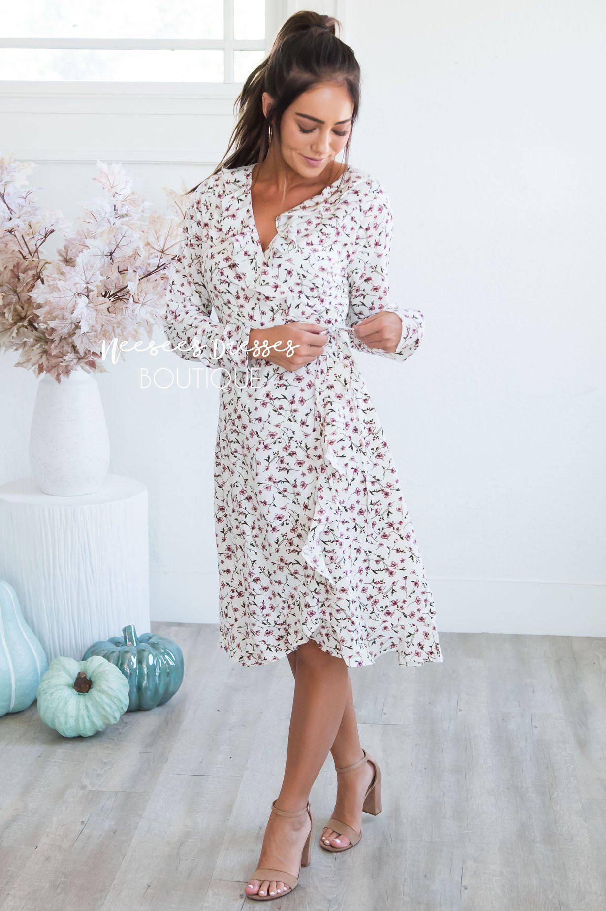The Millie Wrap Dress Modest Dresses vendor-unknown