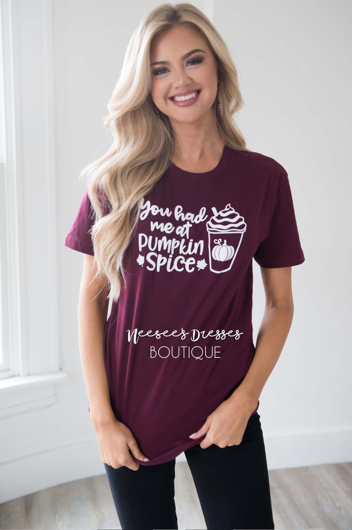 You Had Me At Pumpkin Spice Graphic Tee Tops vendor-unknown