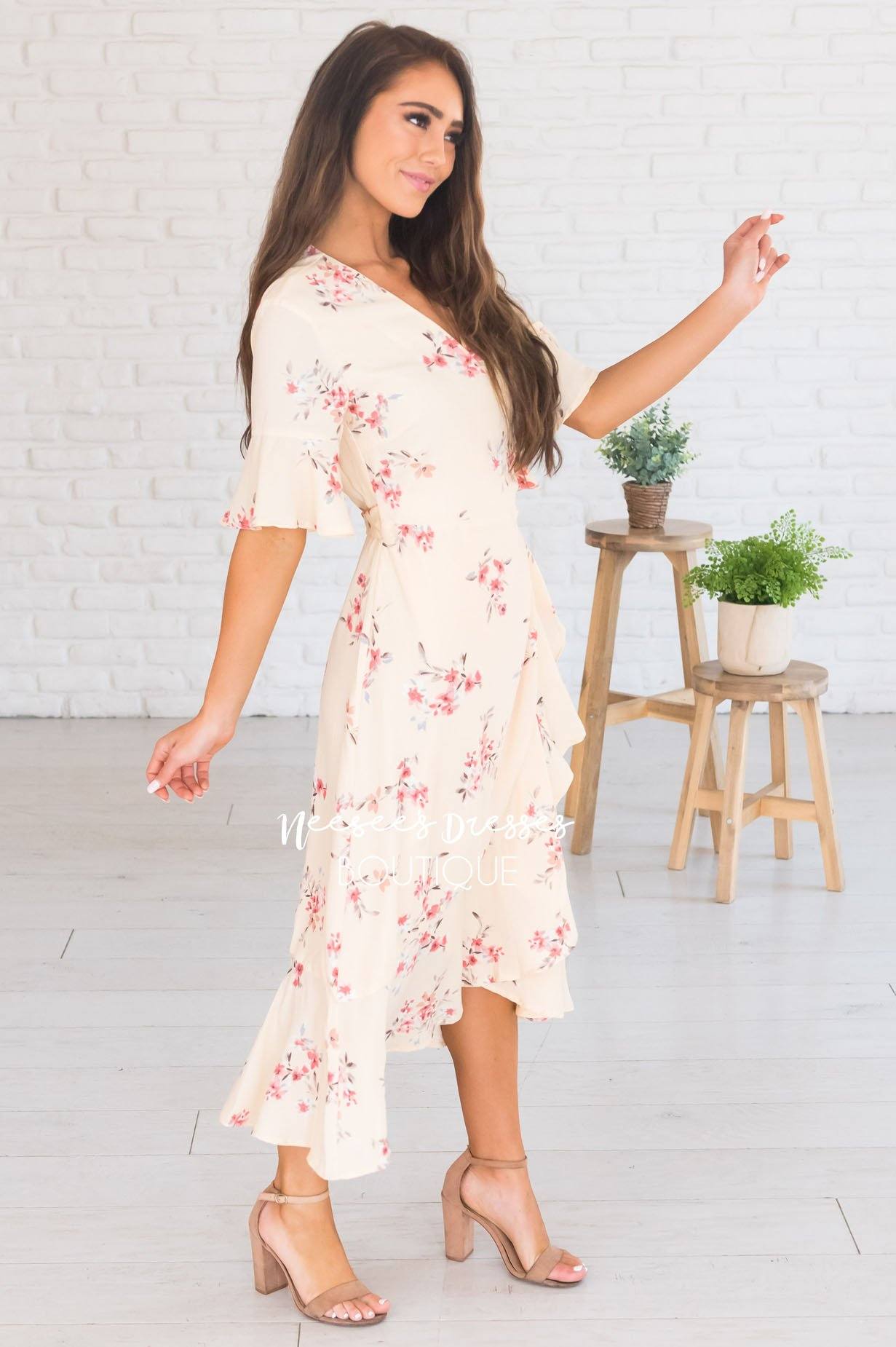 The Norma Wrap Dress Modest Dresses vendor-unknown