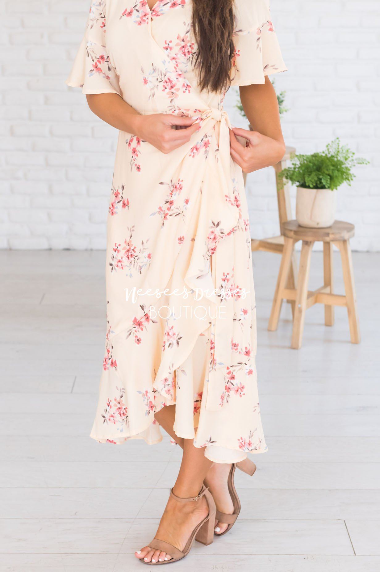 The Norma Wrap Dress Modest Dresses vendor-unknown