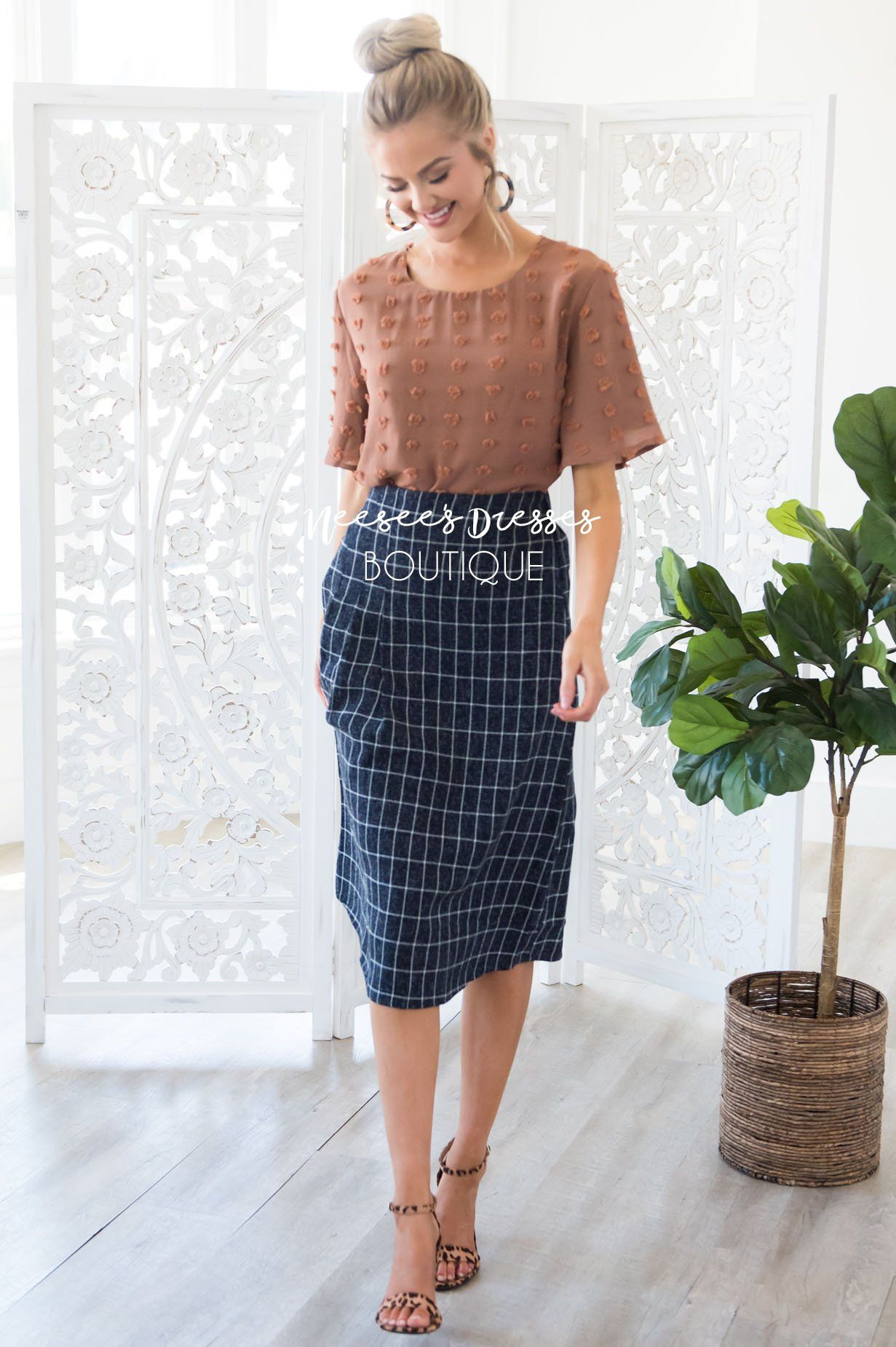 You Had Me at Plaid Skirt Modest Dresses vendor-unknown