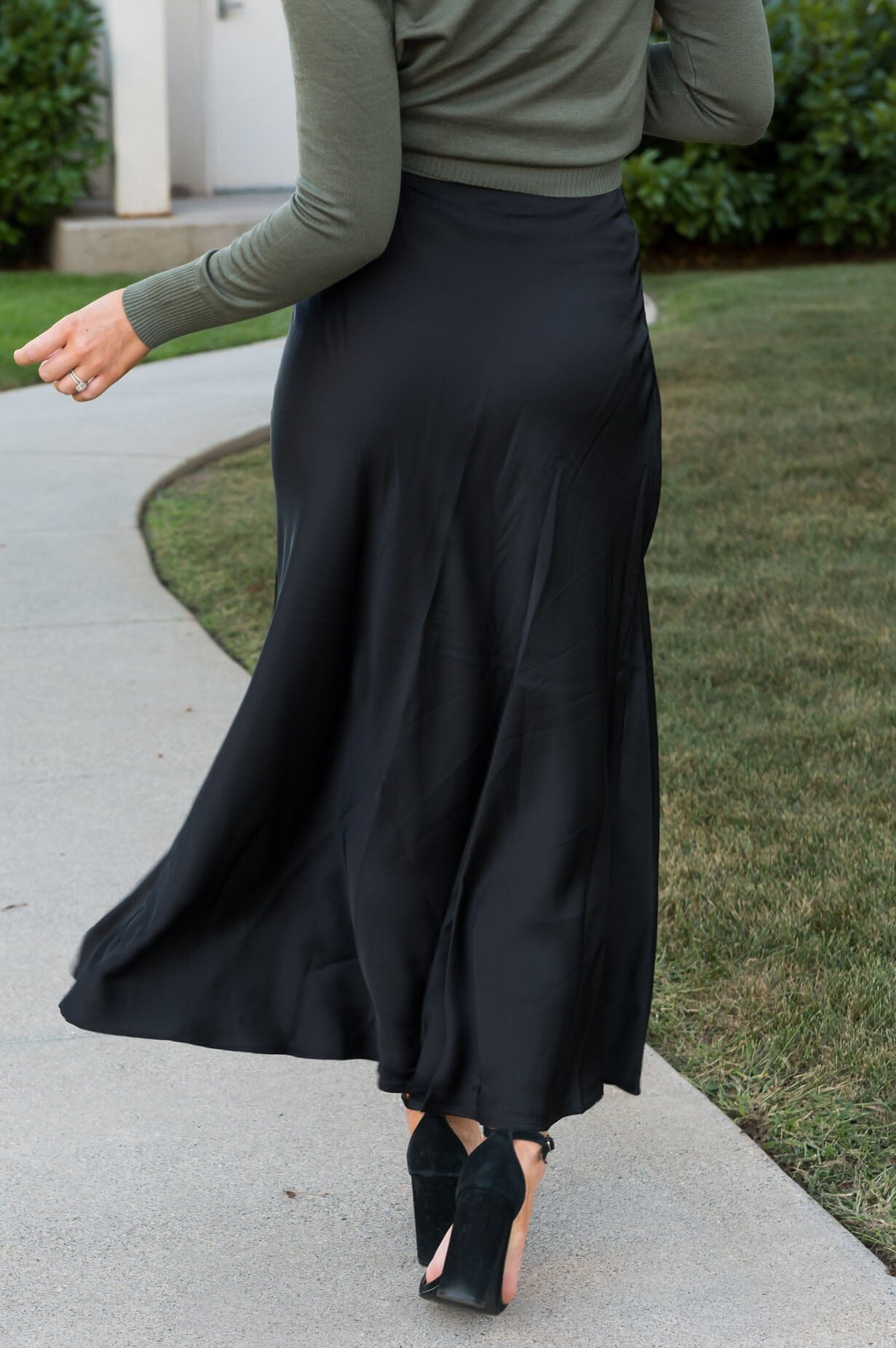 Just A Dream Away Modest Satin Skirt Skirts vendor-unknown 