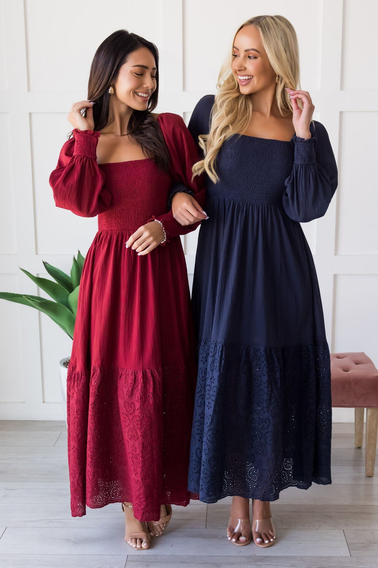 The Emalee Modest Eyelet Dress