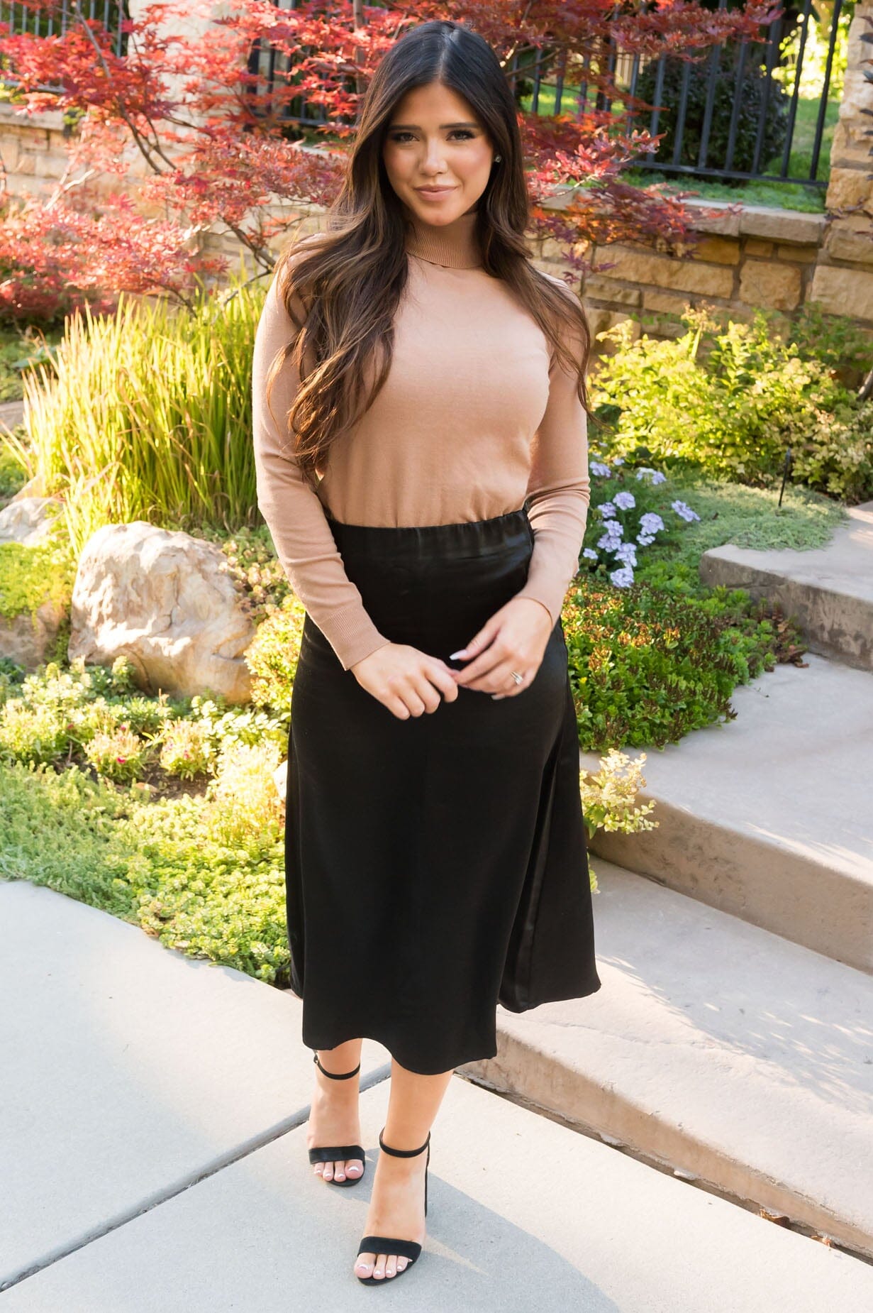 Follow Your Dreams Modest Satin Skirt Skirts vendor-unknown 