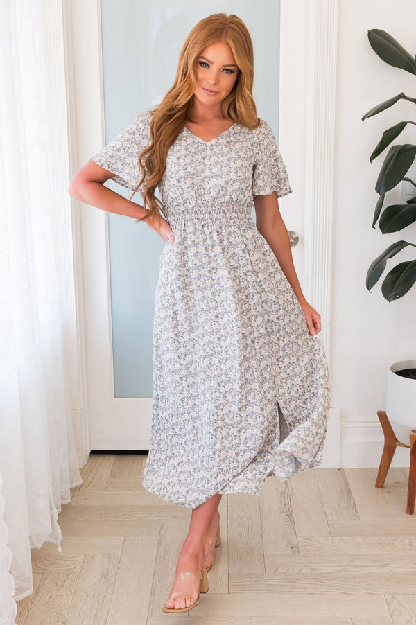 The Mitte Modest Floral Dress - NeeSee's Dresses