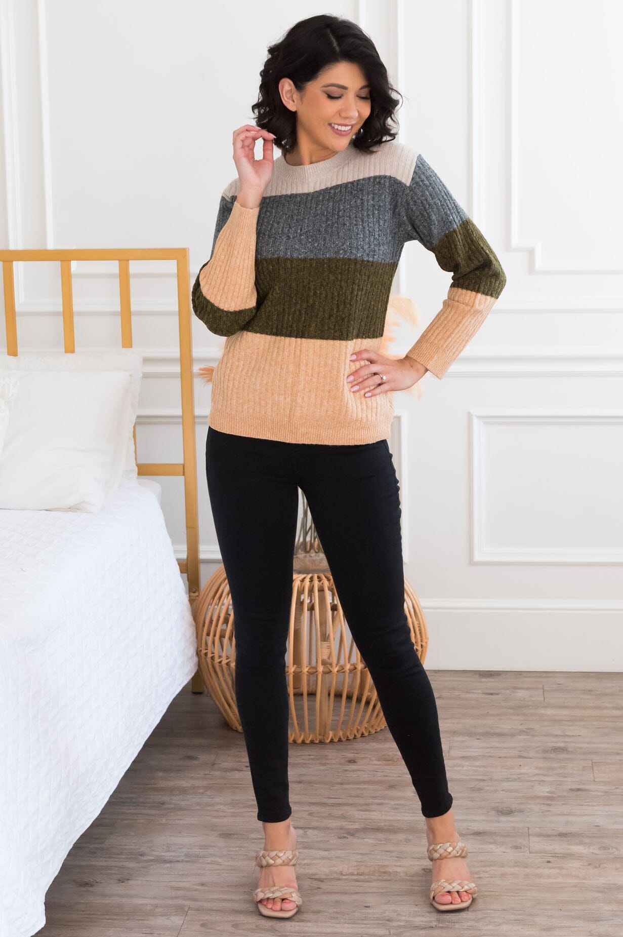Fun In Fall Modest Sweater Tops vendor-unknown 