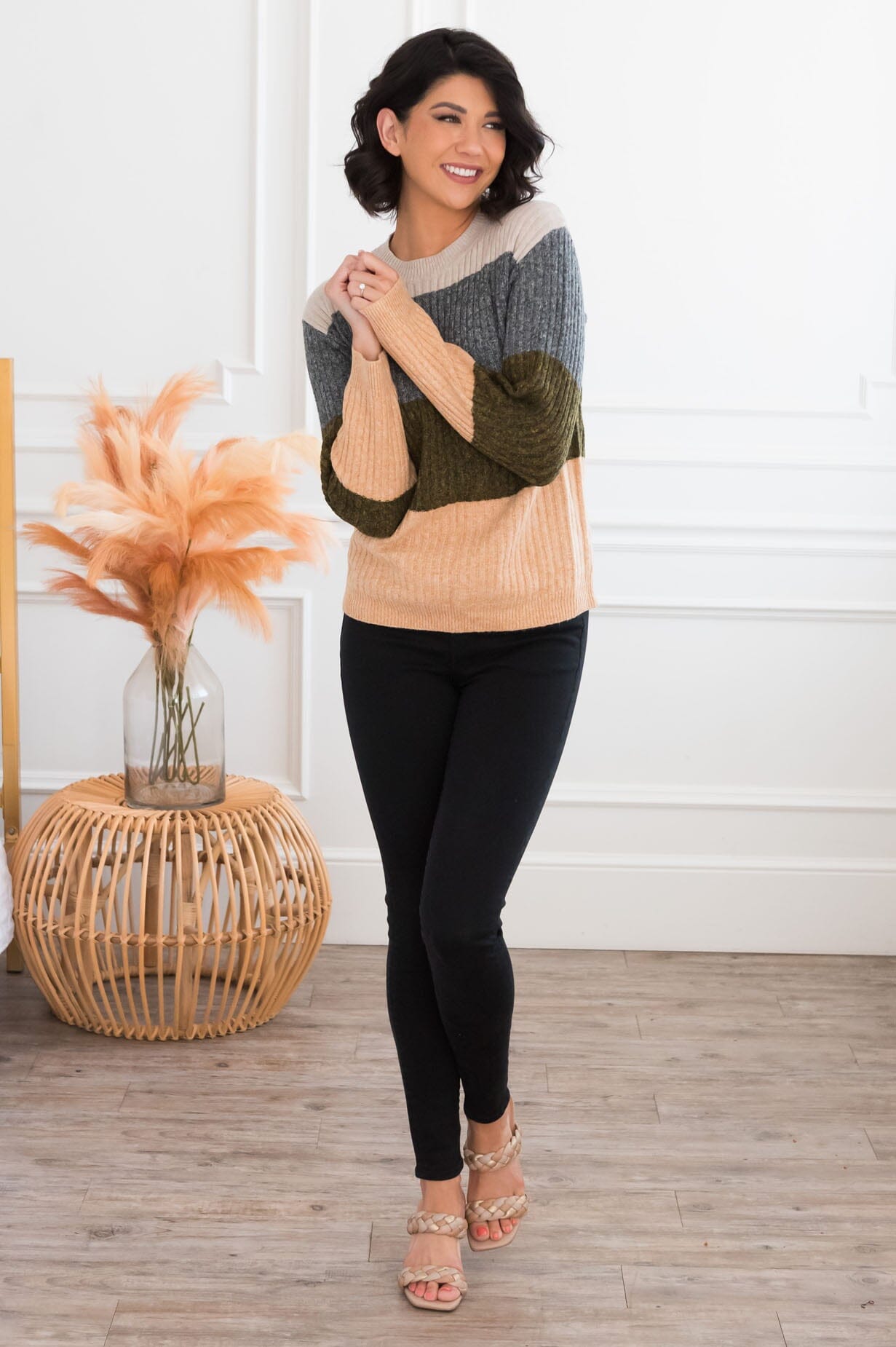Fun In Fall Modest Sweater Tops vendor-unknown 