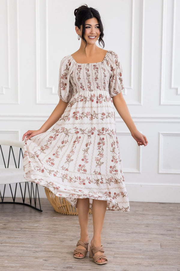 The Annelaine Modest Floral Dress