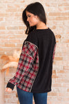 Plaid Makes It Complete Modest Sweater Tops vendor-unknown