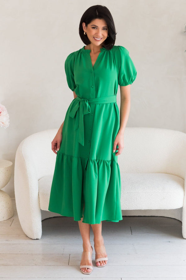 The Alaska Modest Rust Dress