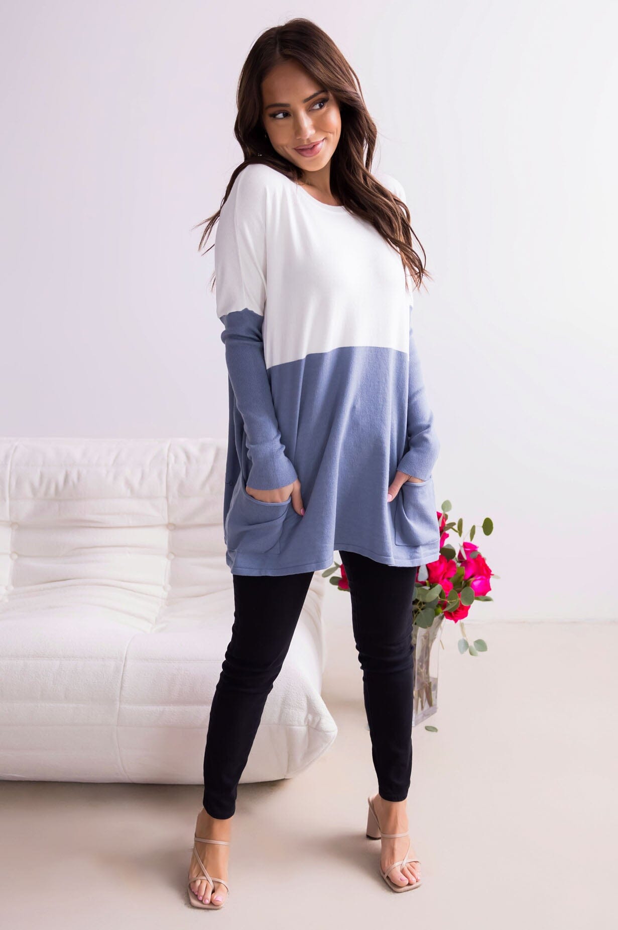 Warm Embrace Pocket Sweater Tops vendor-unknown 