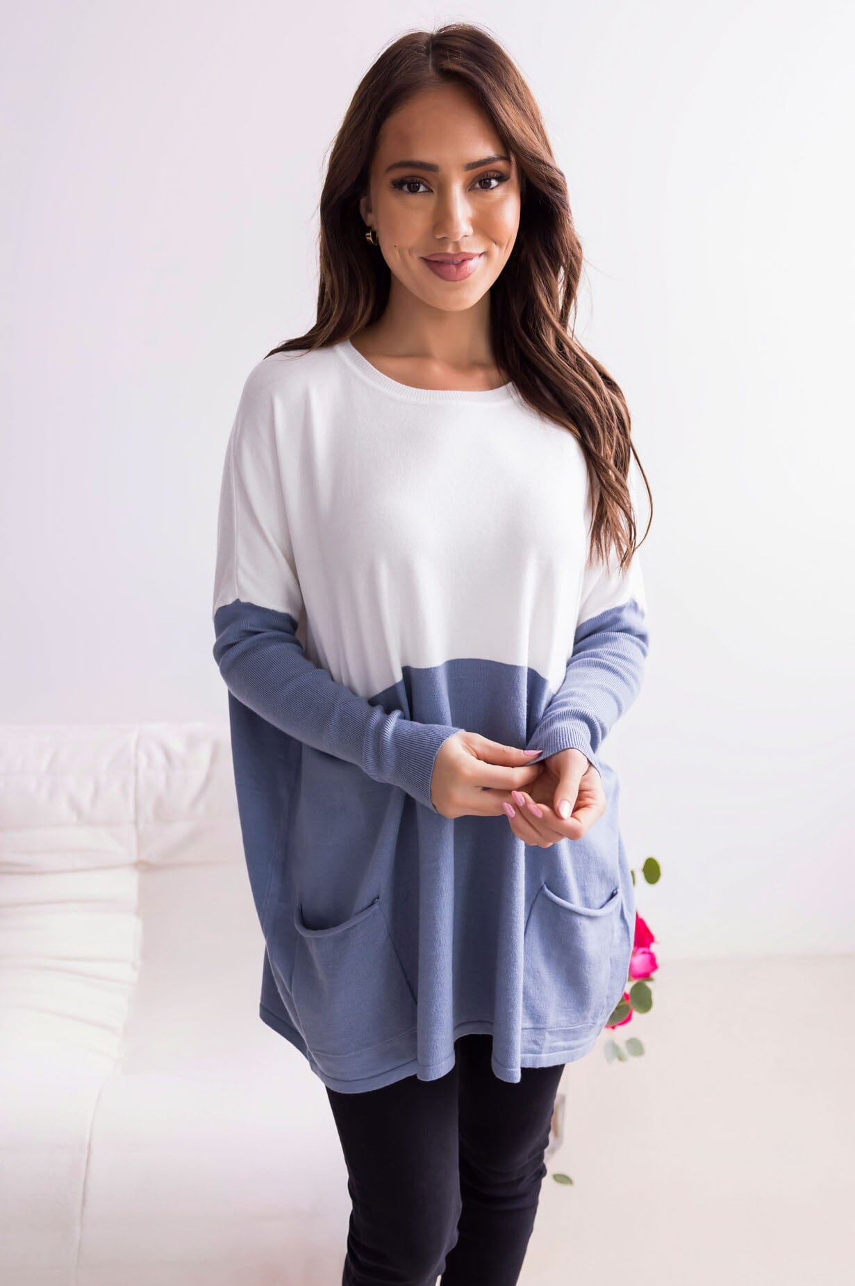 Warm Embrace Pocket Sweater Tops vendor-unknown 