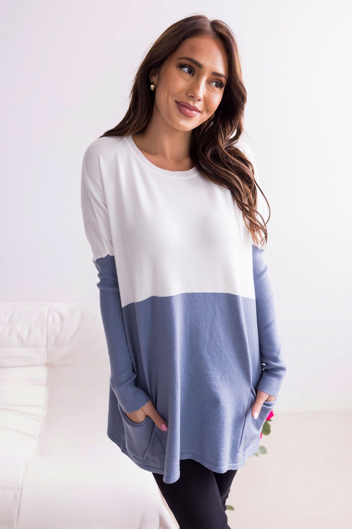 Warm Embrace Pocket Sweater Tops vendor-unknown 