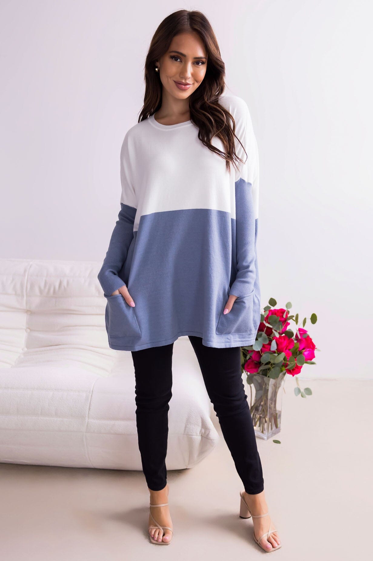 Warm Embrace Pocket Sweater Tops vendor-unknown 