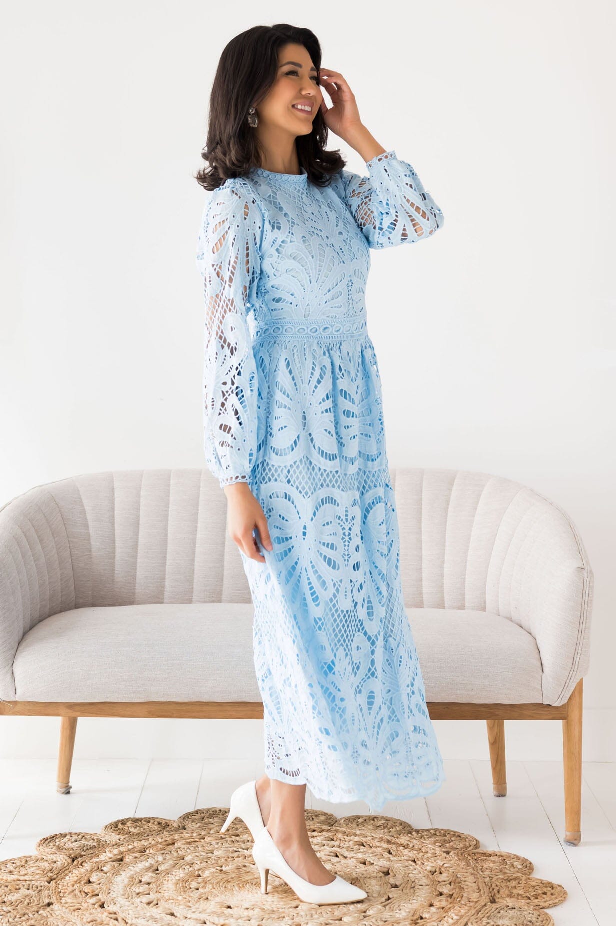 The Joleen Modest Lace Dress